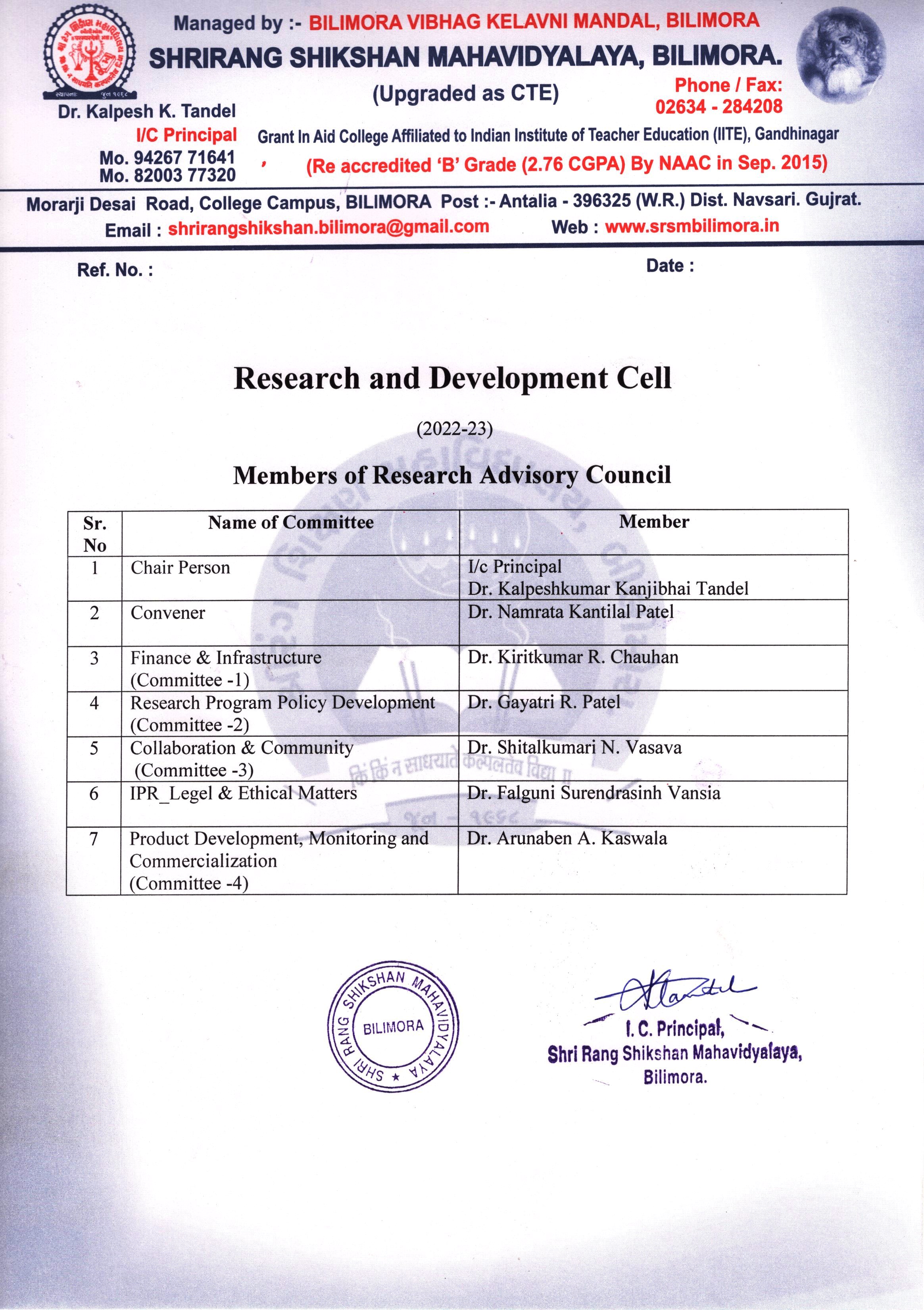 Research and Development Cell 2022-23